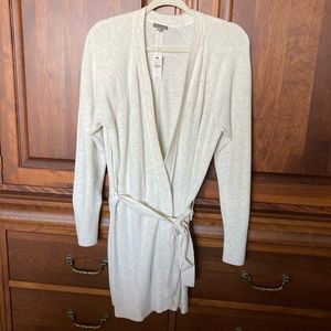 Talbots cream  cardigan with belt